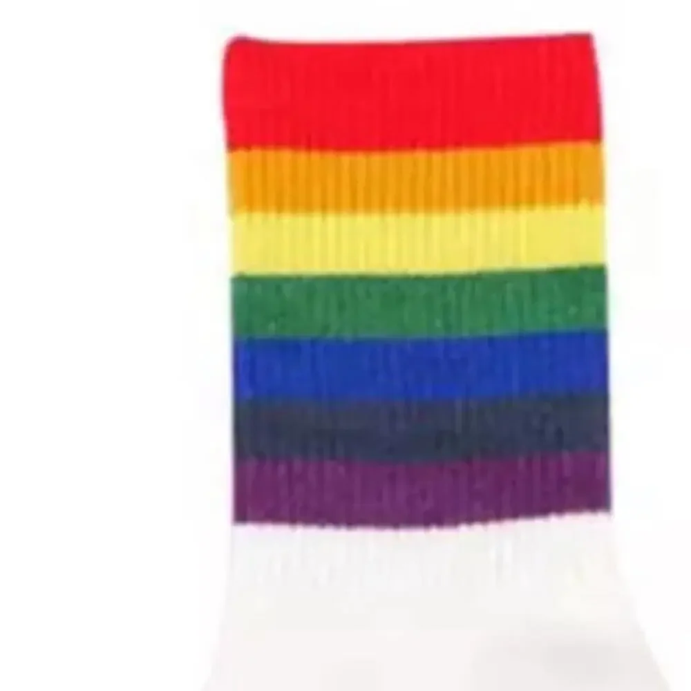 2 pairs Women's Socks Cotton Rainbow Stripes Socks